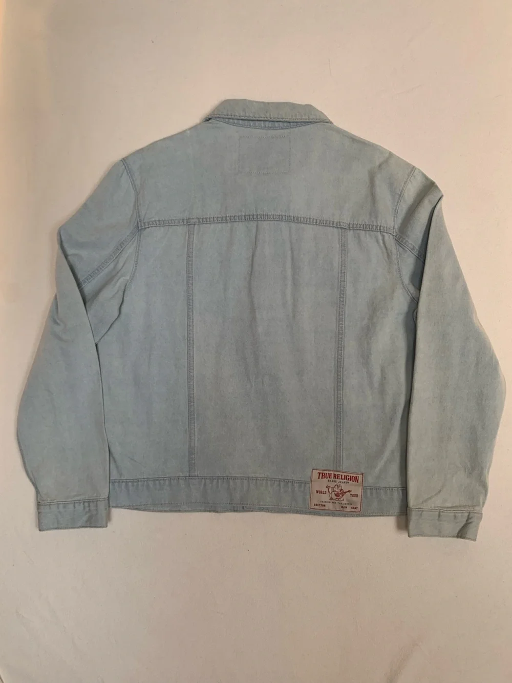 ✨HOST PICK✨ True Religion‎ Light Blue Jesse Denim Trucker Jacket Men L Y2K